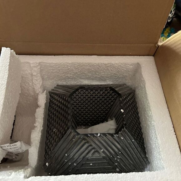 Modern Glass Hanging Pendant Light : Vintage Grey and Gold NWT - Picture 8 of 13